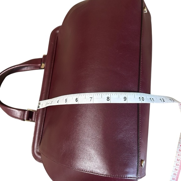 Hobbs Structured Burgundy Leather Tote — Classic British Style - Picture 11 of 11